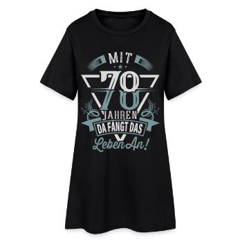 78. Geburtstag Da Fängt Das Leben An - Frauen T-Shirt-Kleid - Schwarz - Vorne