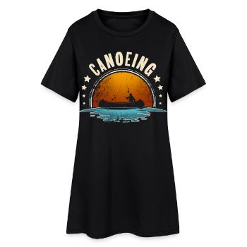 Canoë Canoë Canoë - Robe T-shirt Femme - noir - Devant