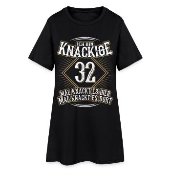 32. Geburtstag Lustig Geschenk - Frauen T-Shirt-Kleid - Schwarz - Vorne