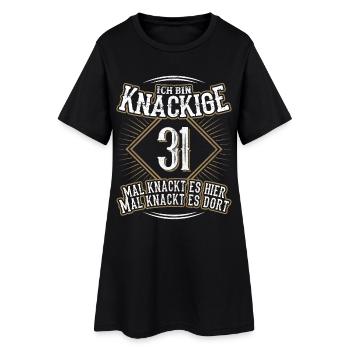 31. Geburtstag Lustig Geschenk - Frauen T-Shirt-Kleid - Schwarz - Vorne