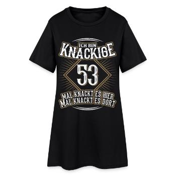 53. Geburtstag Lustig Geschenk - Frauen T-Shirt-Kleid - Schwarz - Vorne