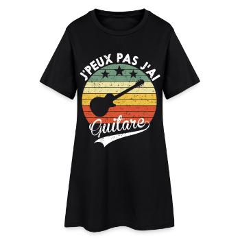 J Peux Pas J ai Guitare Cadeau pour Guitariste - Robe T-shirt Femme - noir - Devant