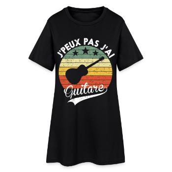J Peux Pas J ai Guitare Cadeau pour Guitariste - Robe T-shirt Femme - noir - Devant