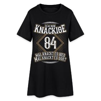 84. Geburtstag Lustig Geschenk - Frauen T-Shirt-Kleid - Schwarz - Vorne