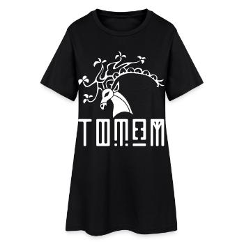 Cerf blanc animal totem - Robe T-shirt Femme - noir - Devant
