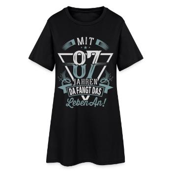 87. Geburtstag Da Fängt Das Leben An - Frauen T-Shirt-Kleid - Schwarz - Vorne