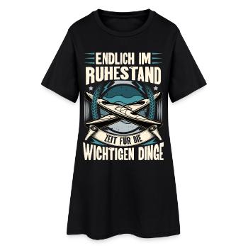 Kajak Kajakfahren paddeln Kajaker Kajakerin - Frauen T-Shirt-Kleid - Schwarz - Vorne