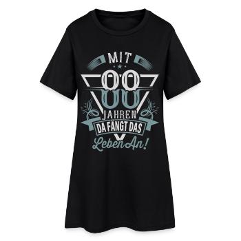 88. Geburtstag Da Fängt Das Leben An - Frauen T-Shirt-Kleid - Schwarz - Vorne