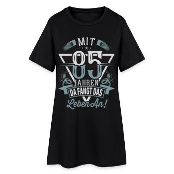 85. Geburtstag Da Fängt Das Leben An - Frauen T-Shirt-Kleid - Schwarz - Vorne