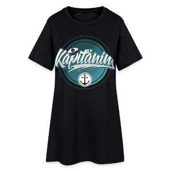 Kapitänin Segeln Motorboot Boot Schiff Segler - Frauen T-Shirt-Kleid - Schwarz - Vorne