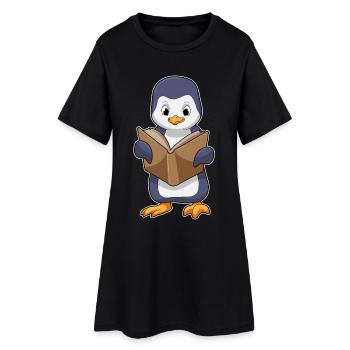 Livre de nerds de Penguin - Robe T-shirt Femme - noir - Devant