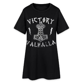 Victoire ou Valhalla - Robe T-shirt Femme - noir - Devant