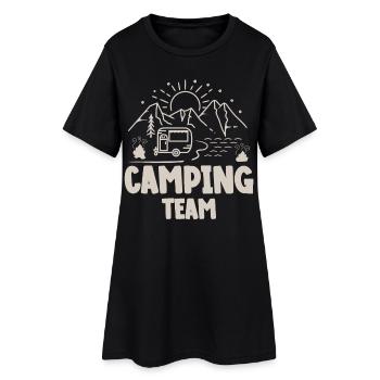 Équipe de camping Camper Campen - Robe T-shirt Femme - noir - Devant