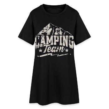 Équipe de camping Camper Campen - Robe T-shirt Femme - noir - Devant