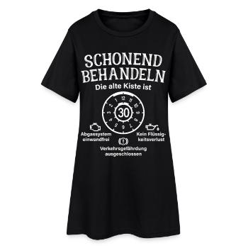 30. Geburtstag Alte Kiste 30 Schonend Behandeln - Frauen T-Shirt-Kleid - Schwarz - Vorne