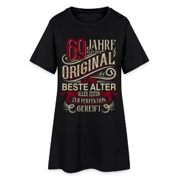 69. Geburtstag Vintage Retro - Frauen T-Shirt-Kleid - Schwarz - Vorne