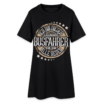 Busfahrer - Frauen T-Shirt-Kleid - Schwarz - Vorne