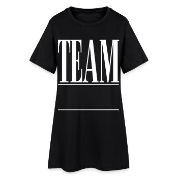 Équipe - Robe T-shirt Femme - noir - Devant