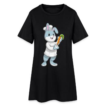 Bunny Cook Cuisinière Cuisinière de Carottes - Robe T-shirt Femme - noir - Devant