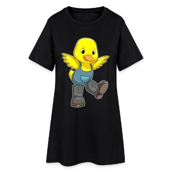 Ferme des éleveurs de canards - Robe T-shirt Femme - noir - Devant