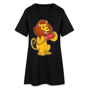 Viande de lion - Robe T-shirt Femme - noir - Devant