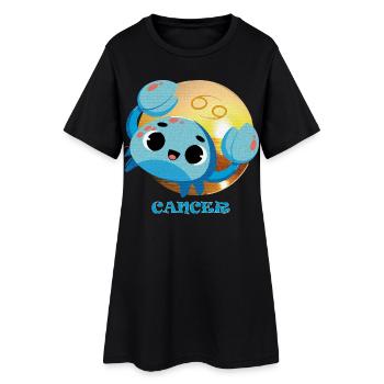Cancer des signes du zodiaque - Robe T-shirt Femme - noir - Devant