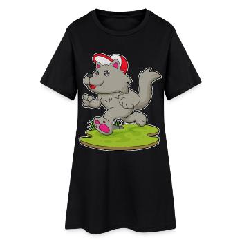 Jogging canin sport de jogging - Robe T-shirt Femme - noir - Devant