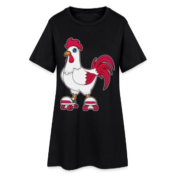 Patins à roulettes Hahn - Robe T-shirt Femme - noir - Devant