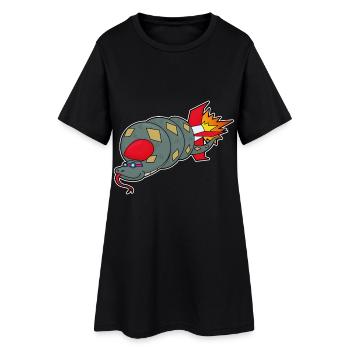 Fusée Serpent - Robe T-shirt Femme - noir - Devant