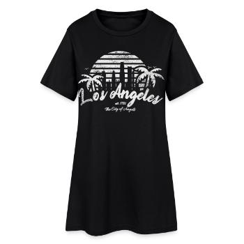 Los Angeles Sunset - Frauen T-Shirt-Kleid - Schwarz - Vorne