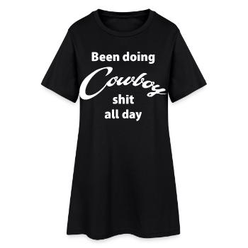 J’ai fait de la merde de cow-boy toute la journée - Robe T-shirt Femme - noir - Devant