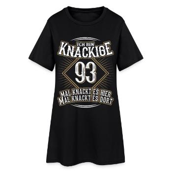 93. Geburtstag Lustig Geschenk - Frauen T-Shirt-Kleid - Schwarz - Vorne