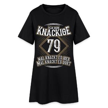 79. Geburtstag Lustig Geschenk - Frauen T-Shirt-Kleid - Schwarz - Vorne