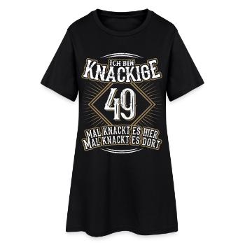 49. Geburtstag Lustig Geschenk - Frauen T-Shirt-Kleid - Schwarz - Vorne