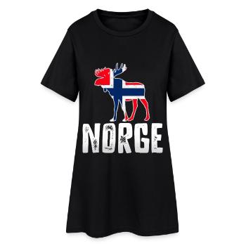 Norwegen - Frauen T-Shirt-Kleid - Schwarz - Vorne