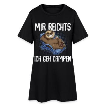 Mir Reichts Ich Geh Campen - Frauen T-Shirt-Kleid - Schwarz - Vorne