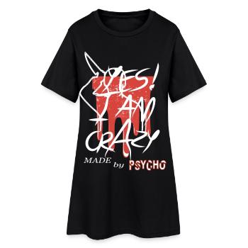 Oui je suis fou - Robe T-shirt Femme - noir - Devant