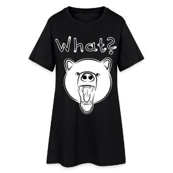 Grizzly Bear avec QUOI? - lumineux - Robe T-shirt Femme - noir - Devant