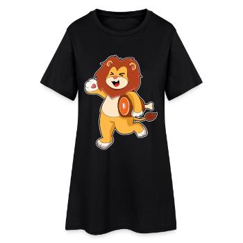 Viande de lion - Robe T-shirt Femme - noir - Devant