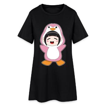 Costume de Fille Pingouin - Robe T-shirt Femme - noir - Devant