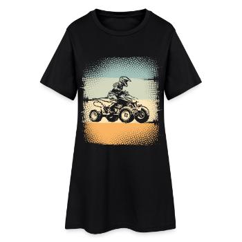 Quad VTT Tout-terrain Quad Riders - Robe T-shirt Femme - noir - Devant