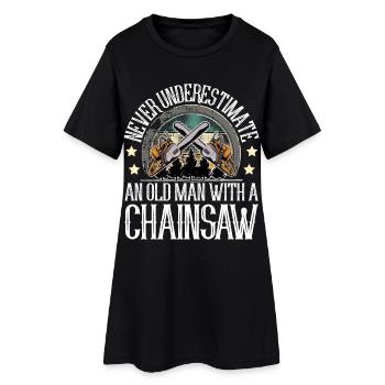 Bûcheron - Robe T-shirt Femme - noir - Devant