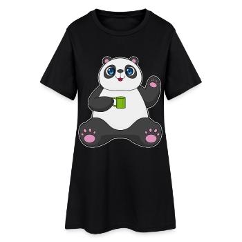 Panda Mug - Robe T-shirt Femme - noir - Devant
