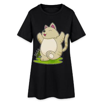 Gymnastique de fitness yoga pour chats - Robe T-shirt Femme - noir - Devant