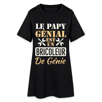 Un papy génial est un bricoleur de génie 2 - Robe T-shirt Femme - noir - Devant