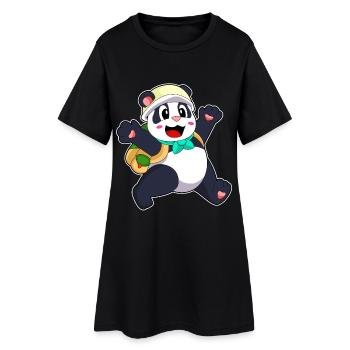École de sac à dos pour élèves Panda - Robe T-shirt Femme - noir - Devant