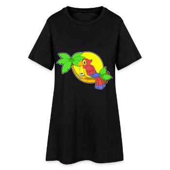 Papagei Kokosnuss - Robe T-shirt Femme - noir - Devant