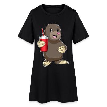 Mole cup to go - Women’s T-Shirt Dress - black - Front