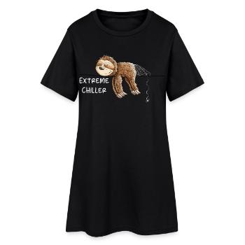Extreme Chiller Sloth I Chill - Robe T-shirt Femme - noir - Devant