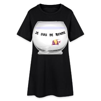Poisson - Robe T-shirt Femme - noir - Devant